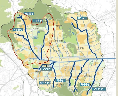 Map of the streams of Seoul