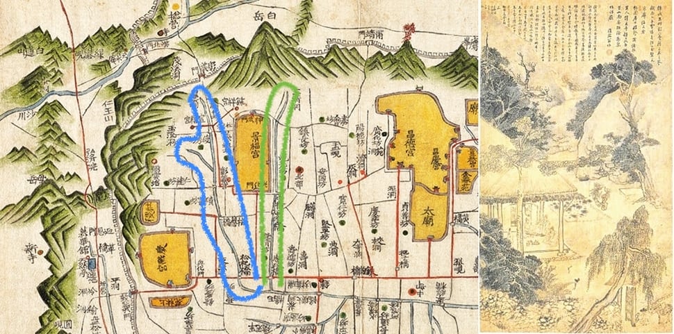 Ancient map of Seoul